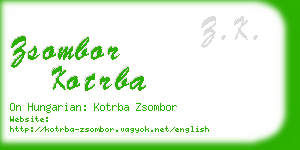 zsombor kotrba business card